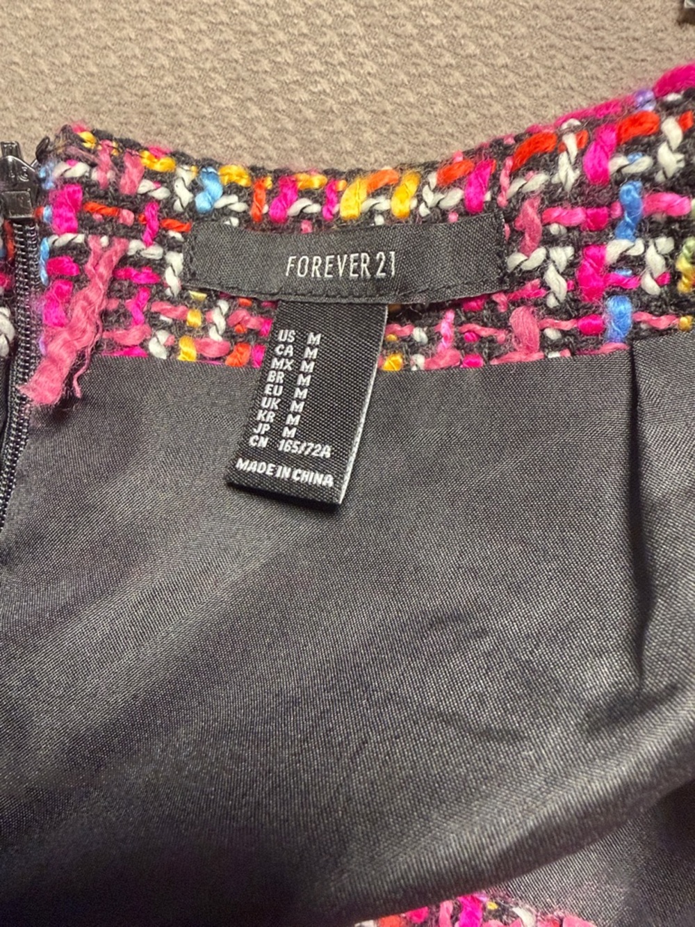 Forever 21 Multicolor Tweed Mini Skirt - Pink Mix - Picture 4 of 6